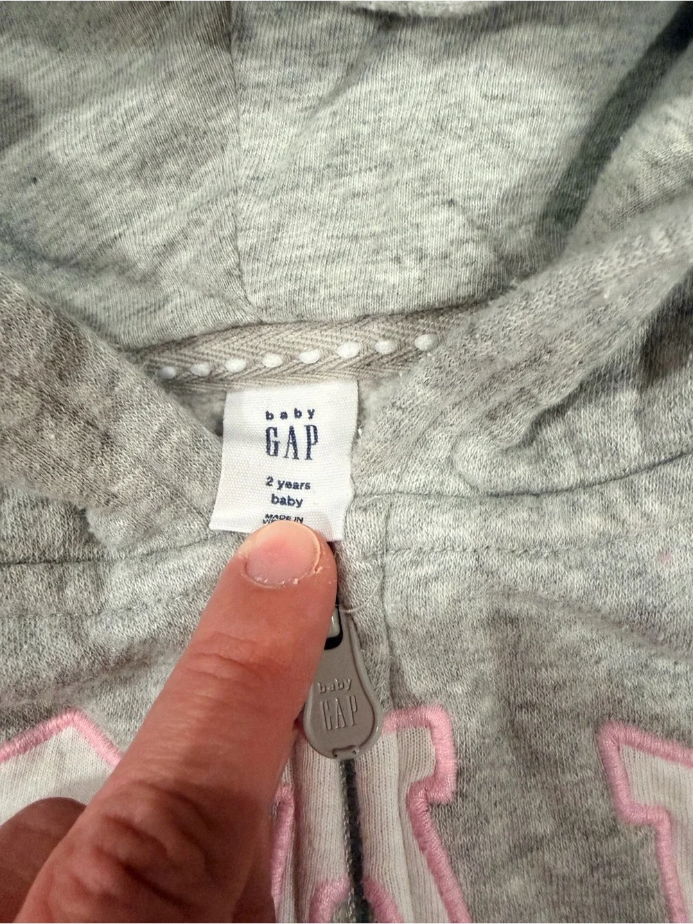 Gap toddler girl zip up hoodie sweatshirt